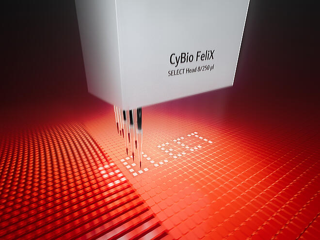 CyBio FeliX向けの新可変ピペッティングヘッドシリーズが、SLAS 2025で初公開される